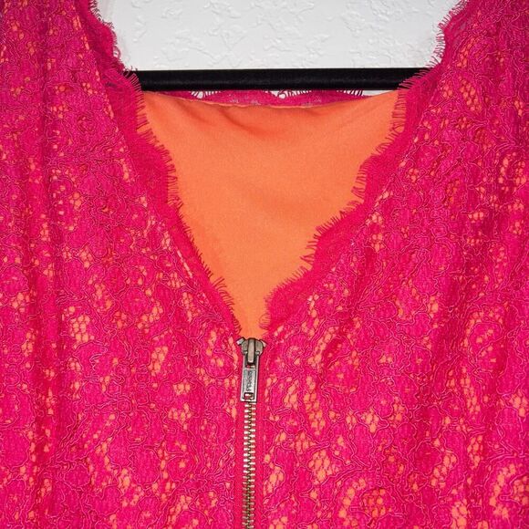 Adrianna Papell Pink Lace Mini Dress - Picture 8 of 8